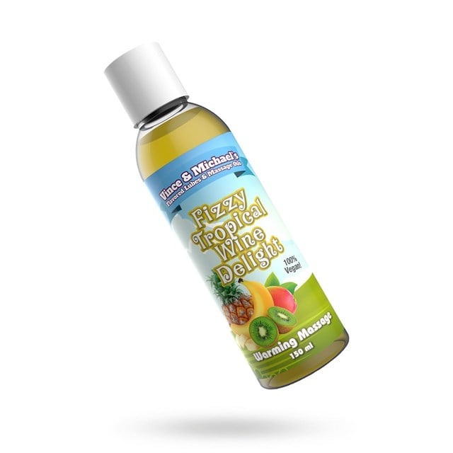 FLAVORED MASSAGE OIL - FIZZY TROPICAL WINE DELIGHT