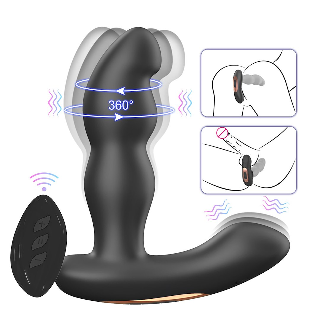 Rotating Prostate Massager With Remote Control
