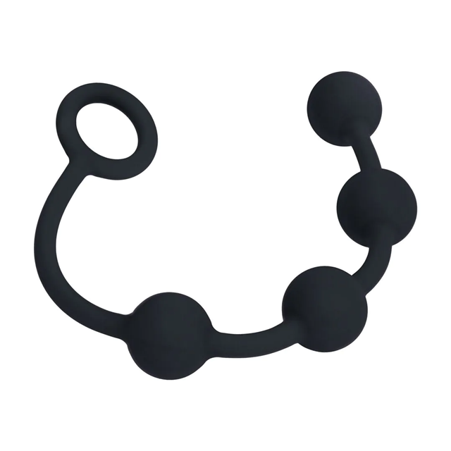 Round Silicone Anal Balls - S - 20mm - Black