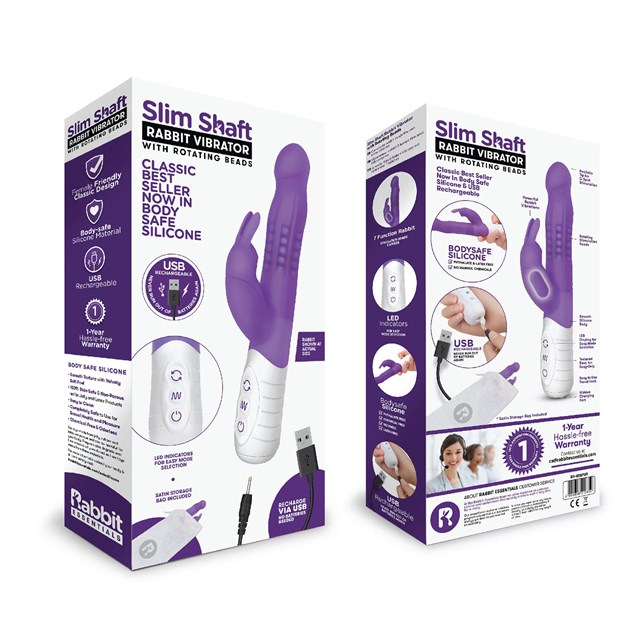 Rotating Beads Rabbit Purple - 7 Function