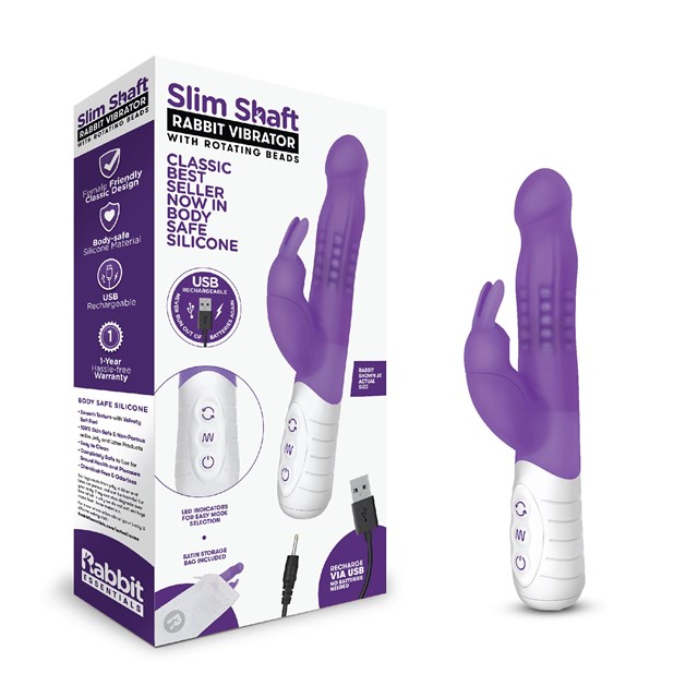 Rotating Beads Rabbit Purple - 7 Function