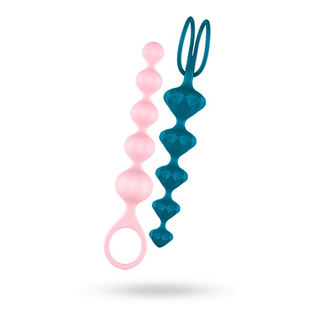 Love Beads Anal Plugs 2x Set - Coloured