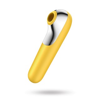 Dual Love Air Pulse Vibrator - Yellow
