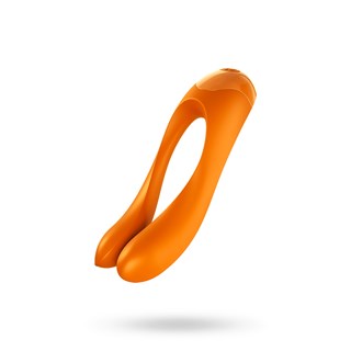 Satisfyer Candy Cane Finger Vibrator - Orange