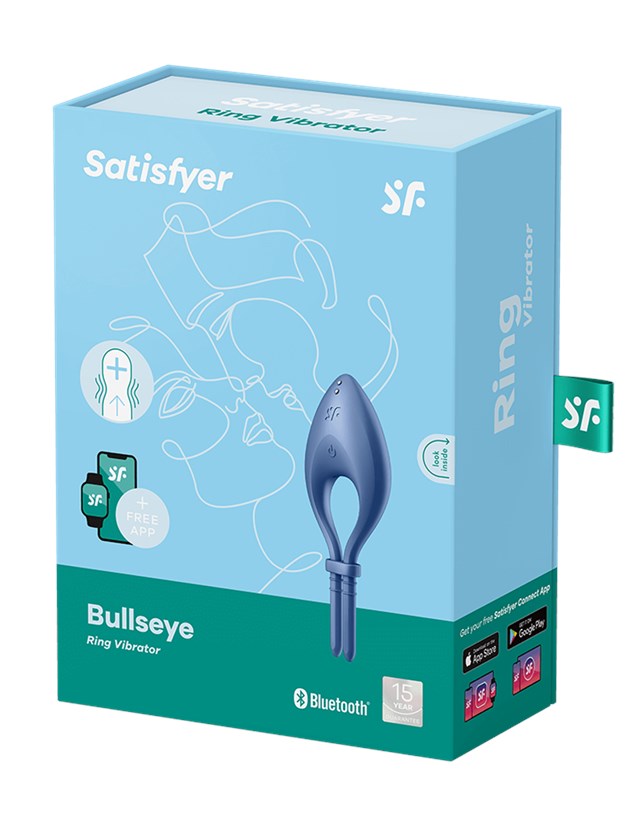 Satisfyer Bullseye Cockring Vibrator - Blue