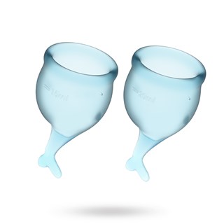 Satisfyer Feel Secure Menskopp - Lys Blå