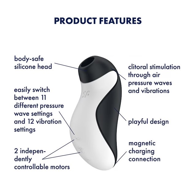 Satisfyer Orca Air Pulse Stimulator + vibration