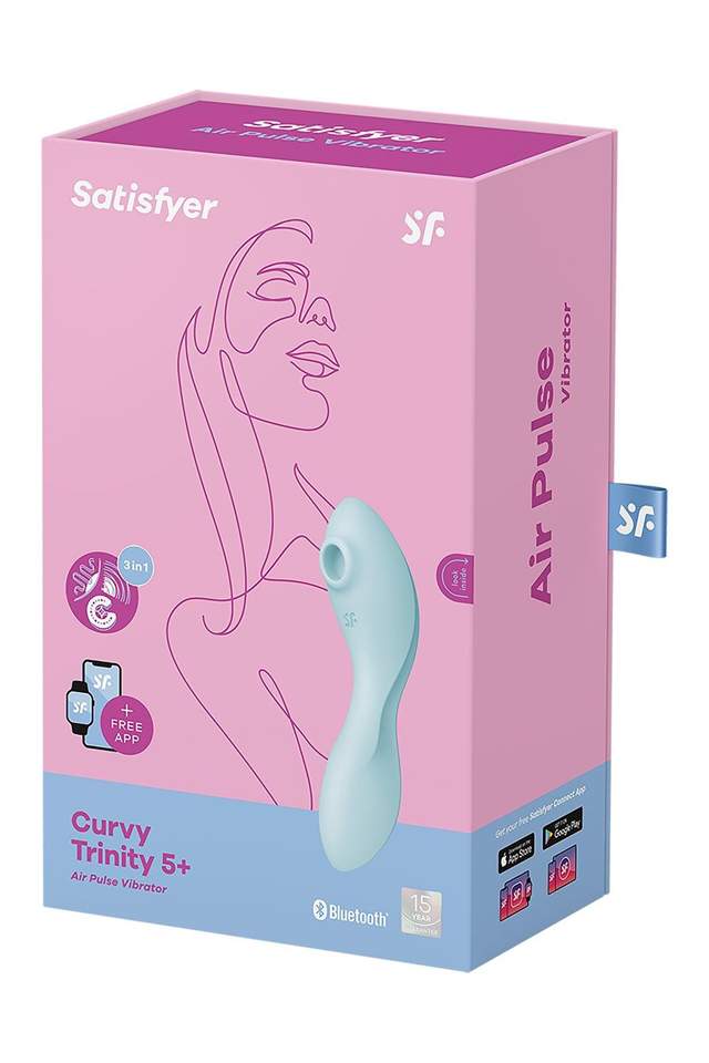 Satisfyer Curvy Trinity 5+ Connect App Blue