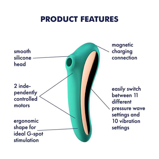 Satisfyer Dual Kiss - Grønn