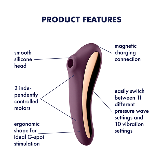 Satisfyer Dual Kiss - Vinrød