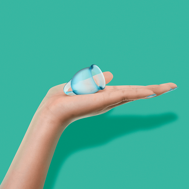 SATISFYER FEEL CONFIDENT MENSKOPP - LYSE BLÅ