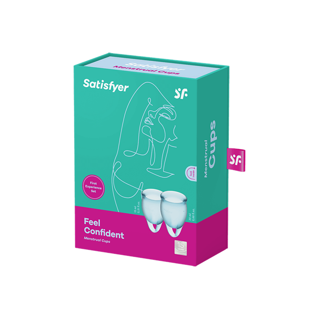 SATISFYER FEEL CONFIDENT MENSKOPP - LYSE BLÅ