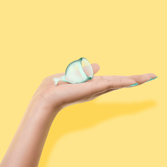 SATISFYER FEEL SECURE MENSKOPP - LYSEGRØNN