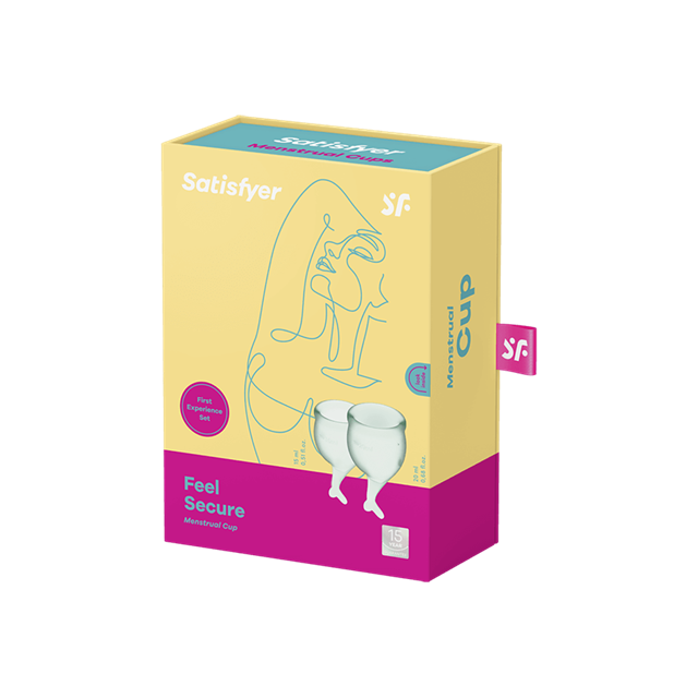 SATISFYER FEEL SECURE MENSKOPP - LYSEGRØNN