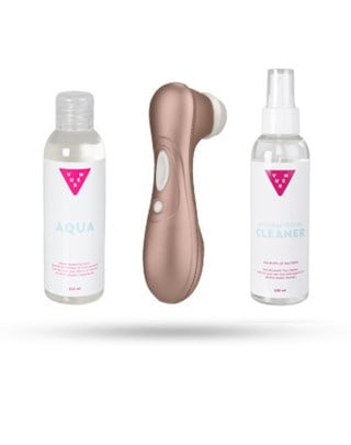 Satisfyer Pro 2 Sett Med Glidemiddel & Toy Cleaner 2x150 Ml