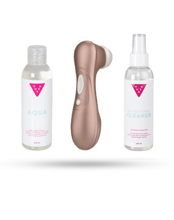 Satisfyer Pro 2 Sett Med Glidemiddel & Toy Cleaner 2x150 ml