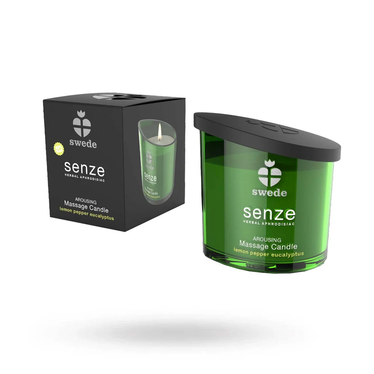 SENZE AROUSING MASSAGE CANDLE - LEMON PEPPER EUCALYPTUS 50ml - 2nd sorting