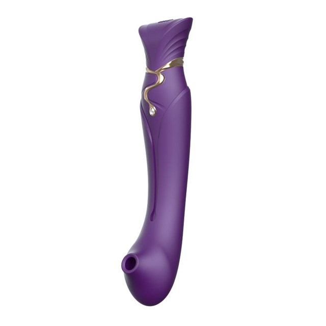 Queen G-punktvibrator med Pulse Wave & Sugefunksjon - Lilla