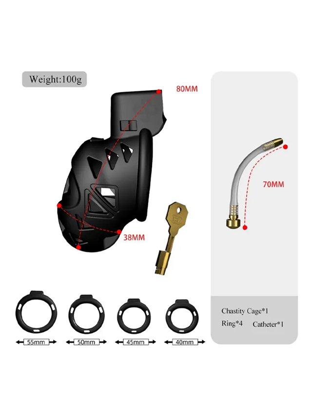 Sevanda Rattlesnake Chastity Cage Short