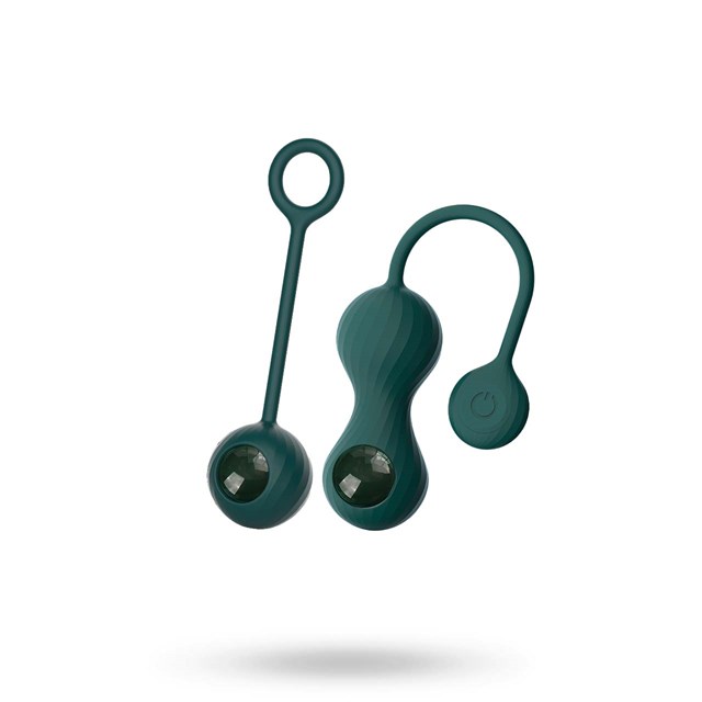 CRYSTAL DUO SMART KEGEL VIBRATOR WITH WEIGHT SET