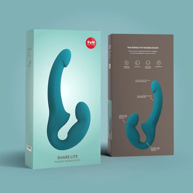 SHARE LITE - Double dildo - Deep Sea Blue