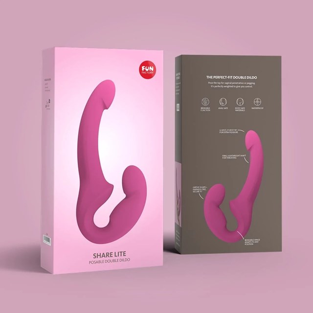 SHARE LITE - Double dildo - Blackberry