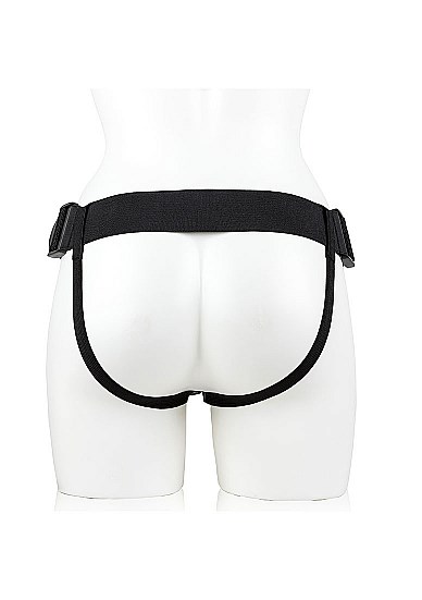Hollow Strap-on with Balls 18 cm - White