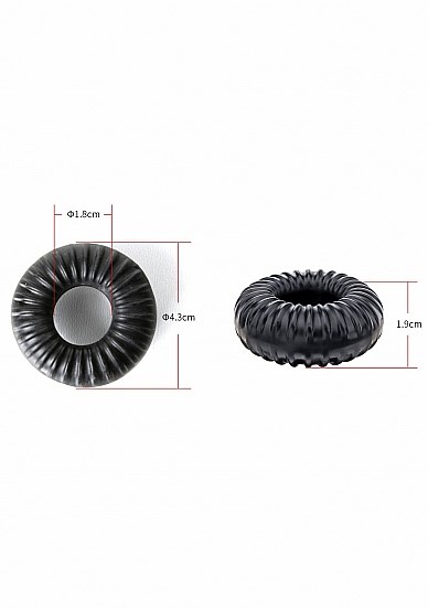 Ribbed Ring - Svart
