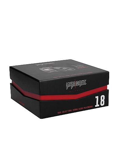 Model 18 - Chastity - 3.5"" - Silicone Cage Ballsplitter - Black