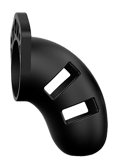 Model 20 - Chastity - 3.5"" - Silicone Cock Cage - Black