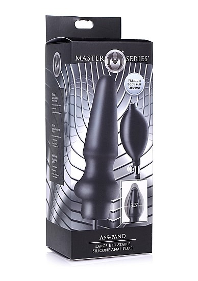Ass-Pand Large Inflatable Silicone Anal Plug - Svart