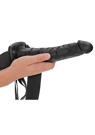 Hollow Strap-on without Balls 24,5 cm - black