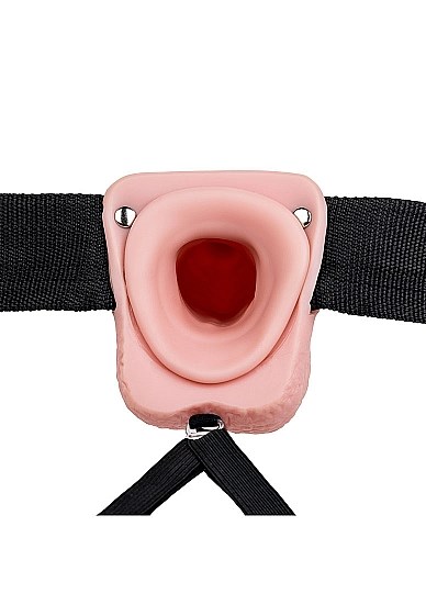 Hollow Strap-on with Balls 18 cm - White