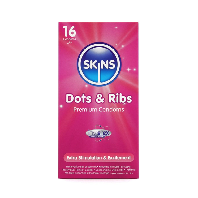 Skins Dots & Ribs Kondomer 16-pack