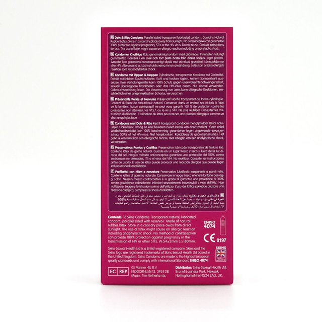 Skins Dots & Ribs Kondomer 16-pack