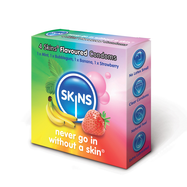 Mix Pack Smakstilsatte Kondomer - 4 pack