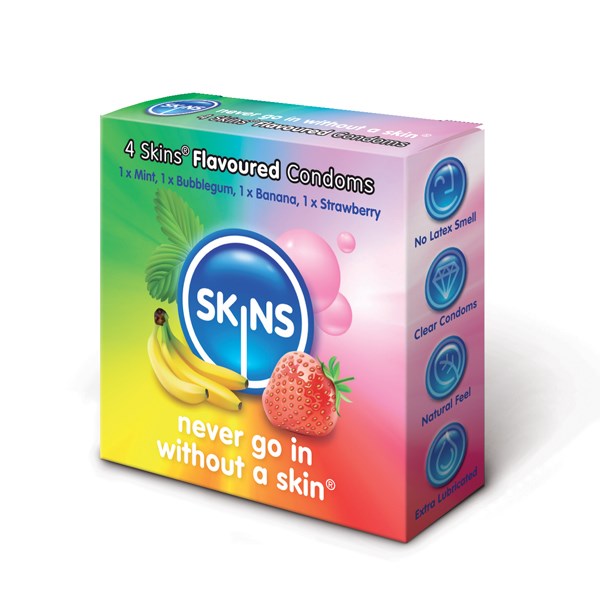 Mix Pack Smakstilsatte Kondomer - 4 pack