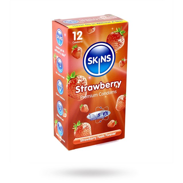 Kondomer med Jordbærsmak 12-pack