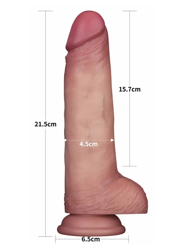 Sliding Skin Pro II Silicone Vibrating Dildo 21,5 cm