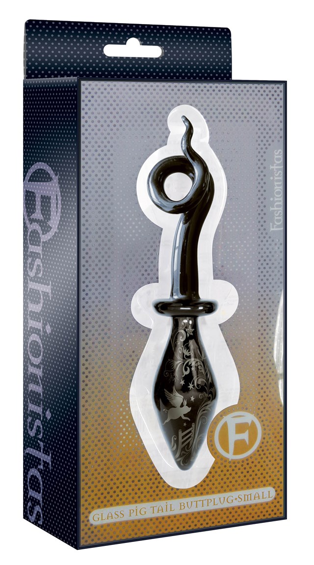 Fashionistas Glass Pigtail Butt Plug - Small