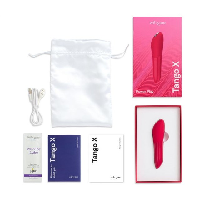 TANGO X Rechargeable Vibrating Bullet - Cherry Red