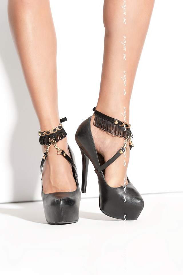 Queen of Hearts - Foot Harness SO 02 Black