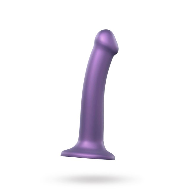 Mono Density Dildo Metallic Shine Purple - 18 cm