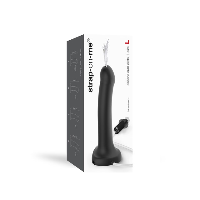 SEMI-REALISTIC CUM DILDO LARGE - Svart