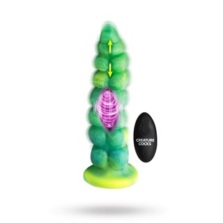 Squirmer Thrusting & Vibrating Dildo 23 Cm