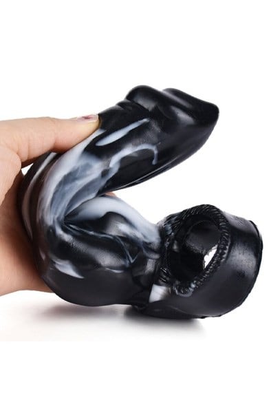 Stonewell Penis Sleeve Black/White 17 cm