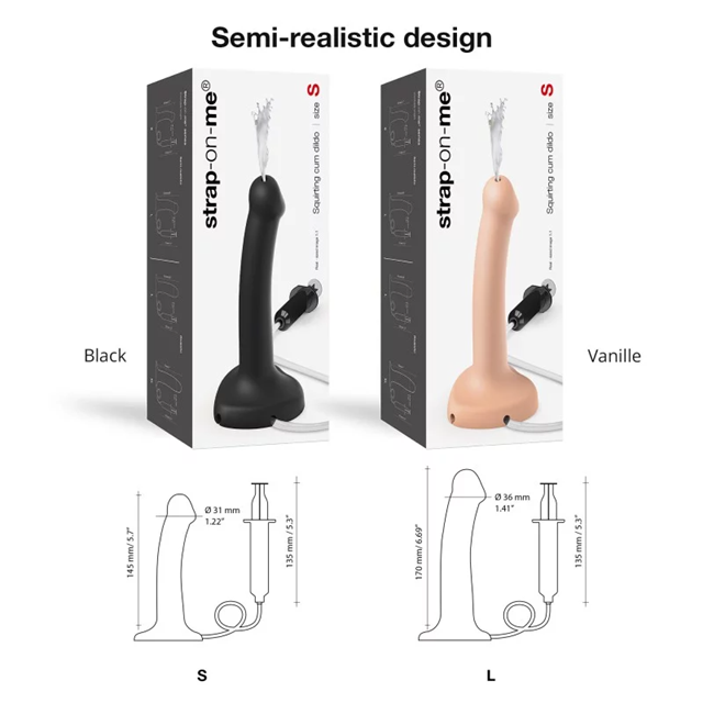 Squirting Dildo Cum Svart Large