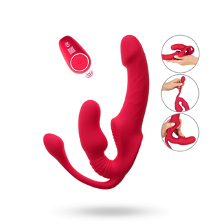 Strapless Strap-on Triple Teaser Rc