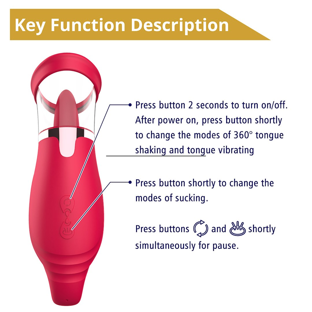 Suction Vibrator With 360° Tongue Stimulation