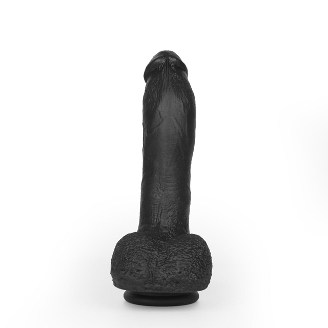 Super Soft Dildo With Warming Black 22 cm